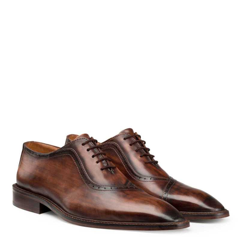 Handpainted Solid Leather Formal Oxford Shoe