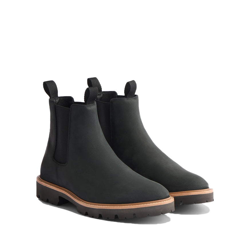 Midnight Double Strip Leather Chelsea Boot