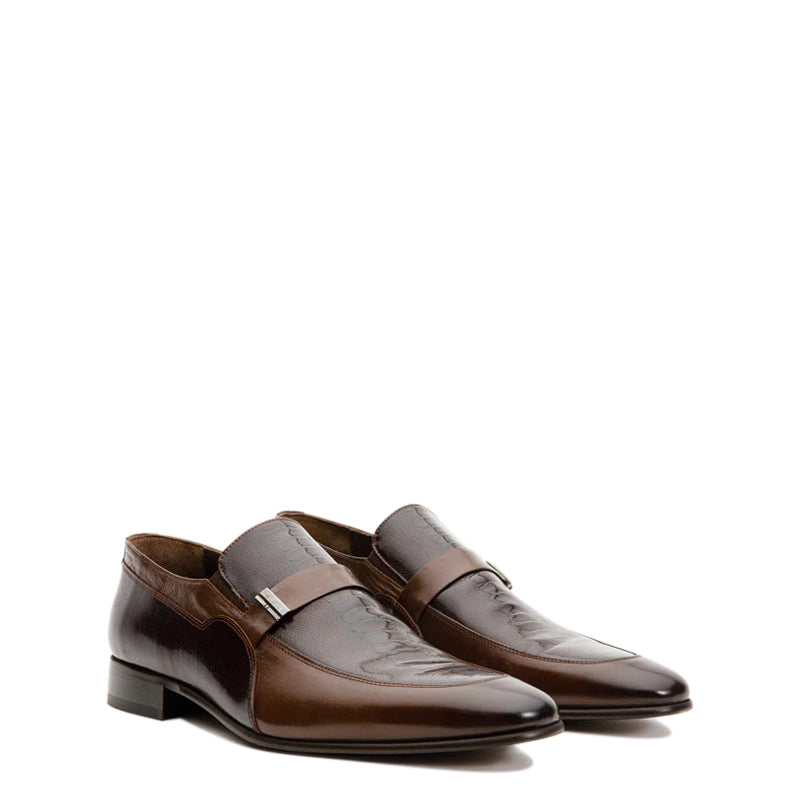 Black Leather Bit Loafer Shoe