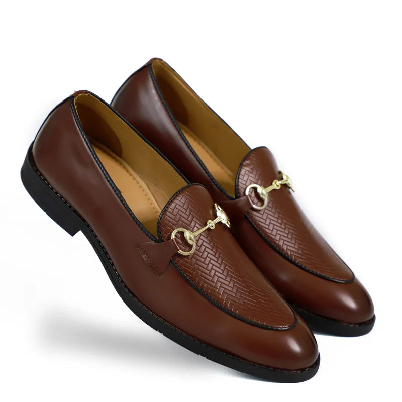 Men Slip On Leather Horsebit Loafers
