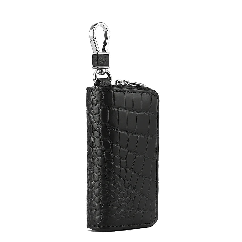 Croco Mini Zipper Key Case Wallet