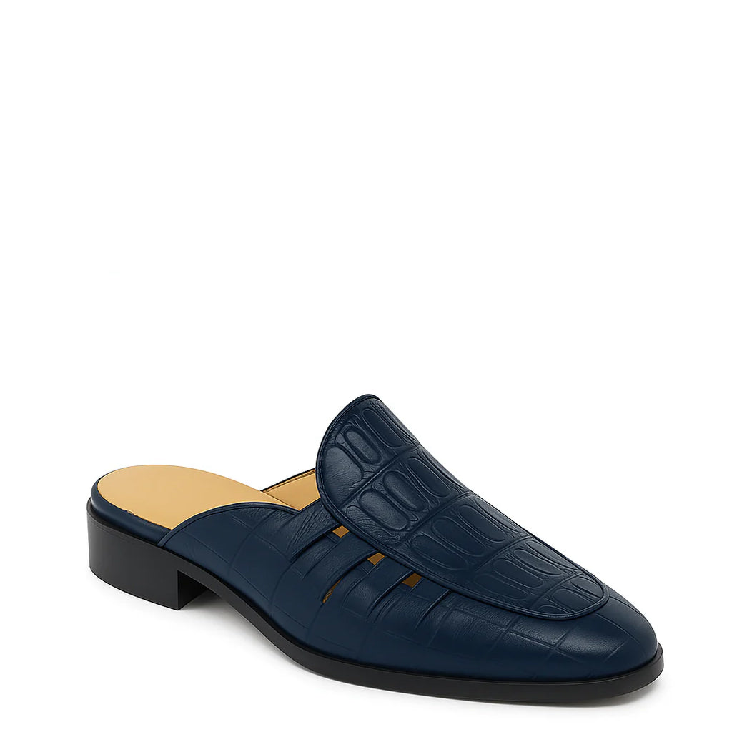 Stylish Croco Leather Mule