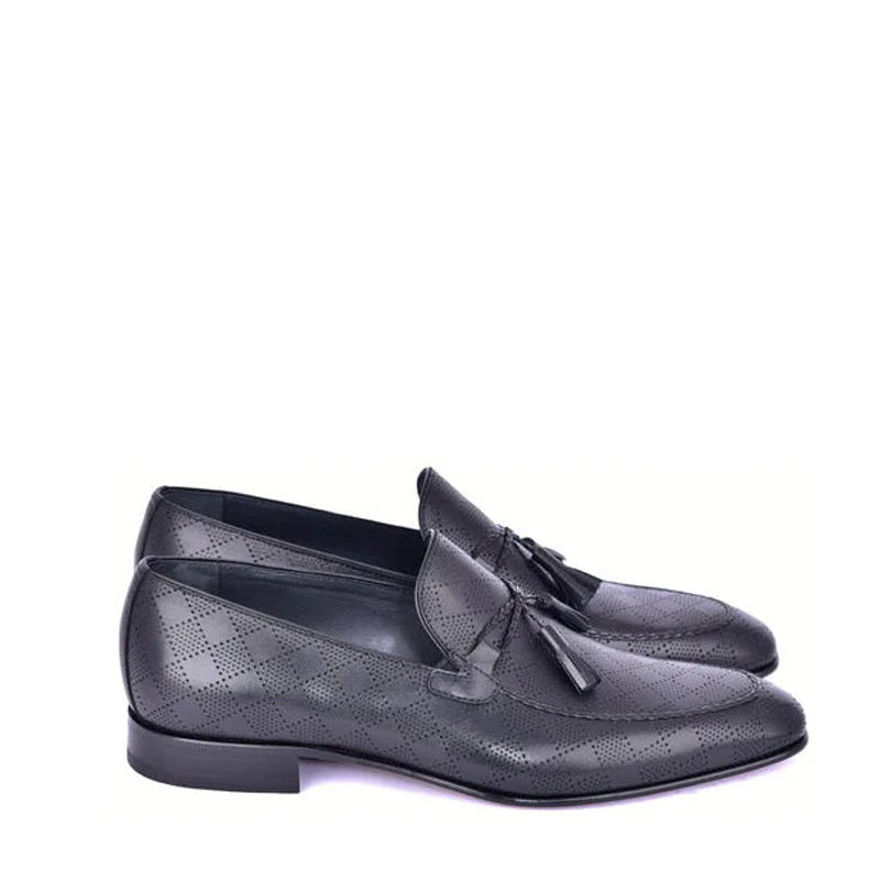 Tassel Trimmed Calfskin Loafers