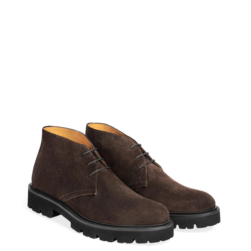 Suede Luxury Solid Leather Chukkas Boot Cocoa Brown