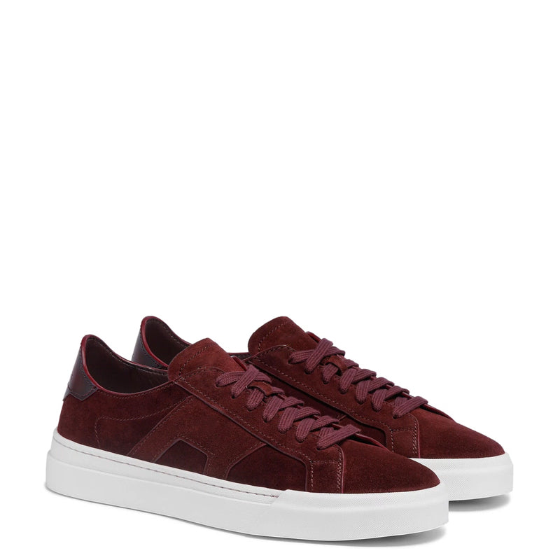 Men Suede Double Buckle Lace Up Sneakers