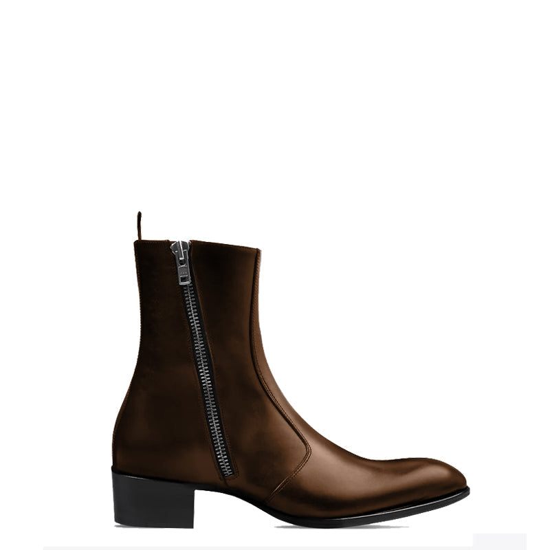 Side Zip Boot Black Leather