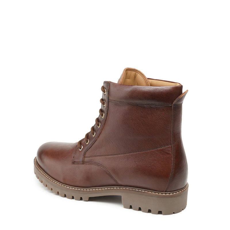 Classic Leather Lace-Up Ankle Boot