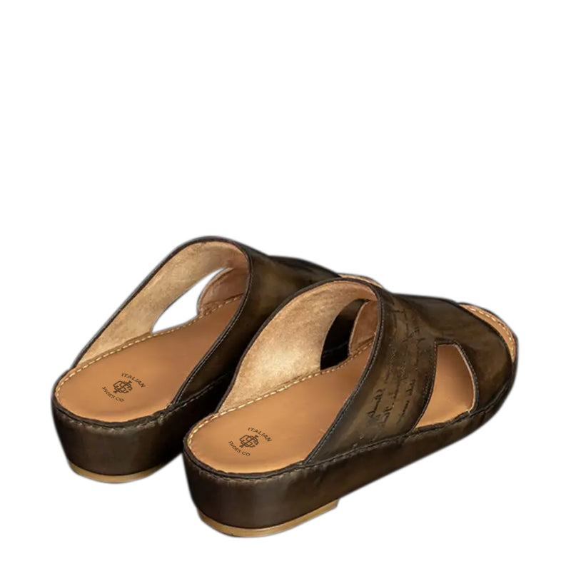 Polished Leather Comfort Arabic Black Sandal