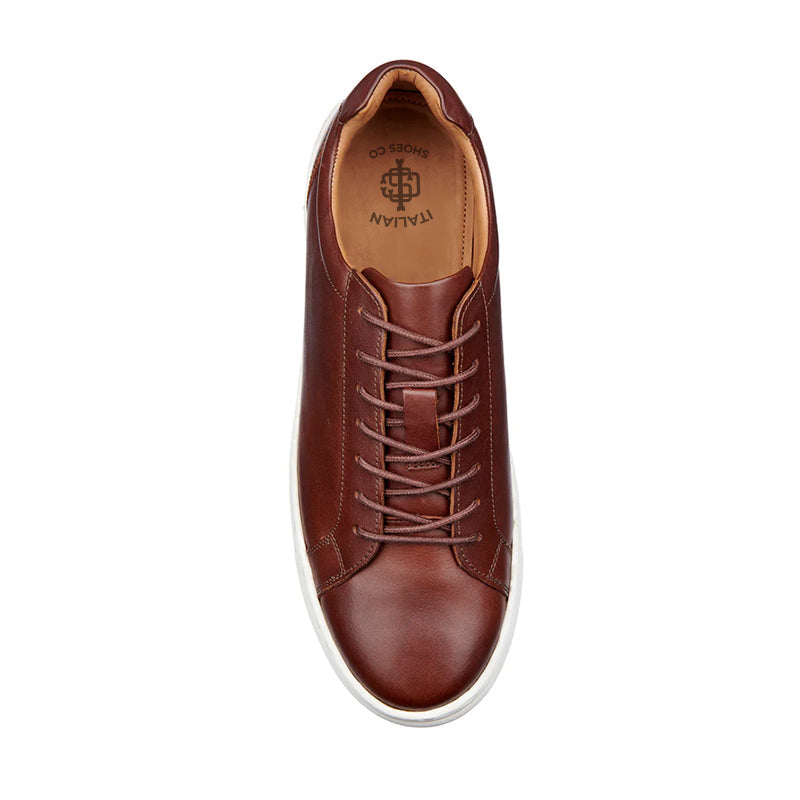 Classic Leather Lace Up Brown Sneaker