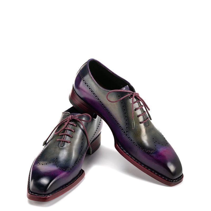 Leather Wingtip Lace Up Oxford Shoes