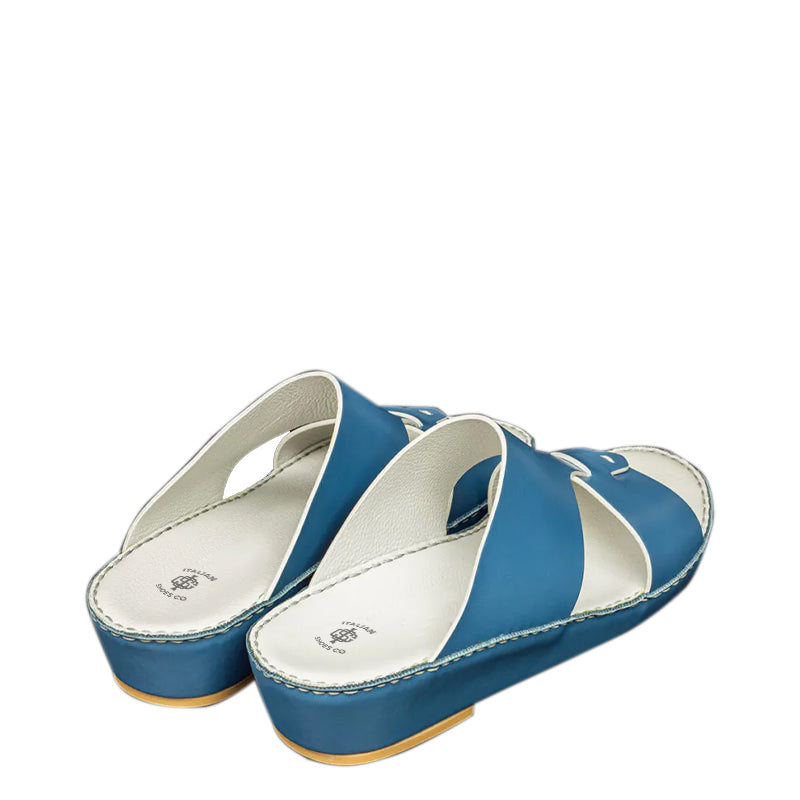 Premium Open Toe Leather Stich Comfort Arabic Off White Sandal