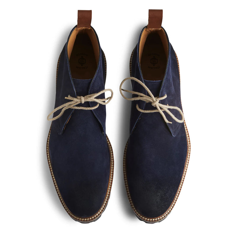 Suede Handmade Lace Up Leather Chukkas Boots