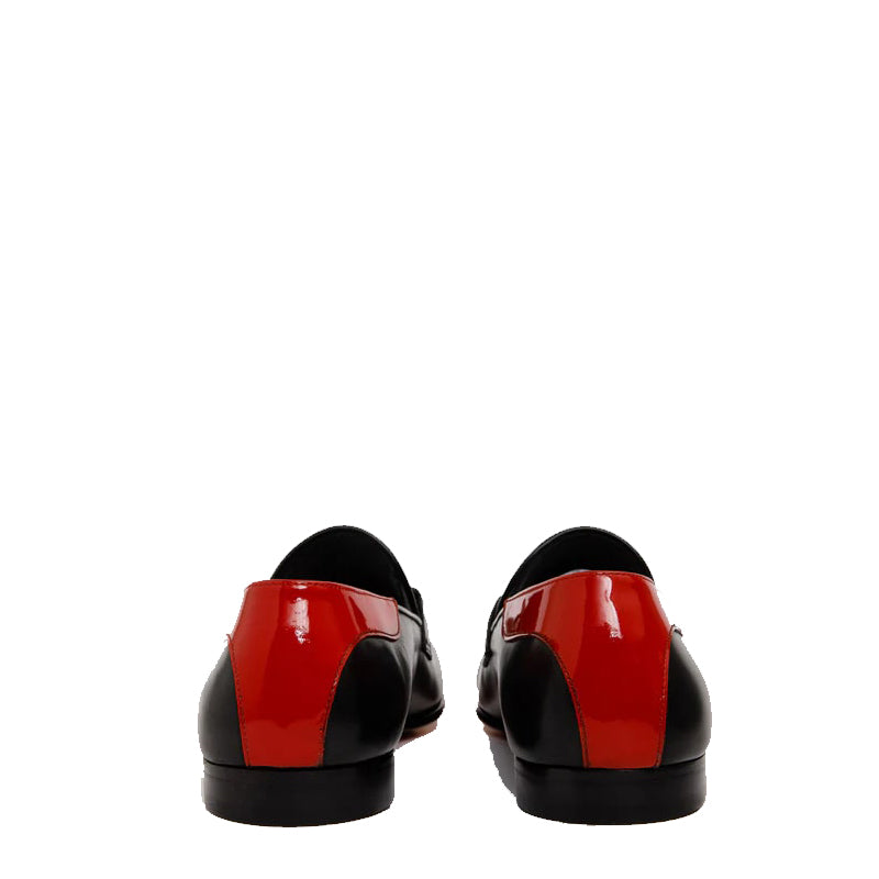 Black Leather Bit Loafer Men s Shoe
