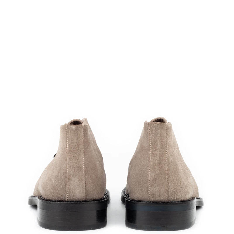 Suede Classic Leather Chukkas Off White Boot For Men