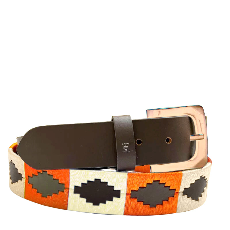 Premium Stile Polo Handmade Leather Silver Buckle Belt