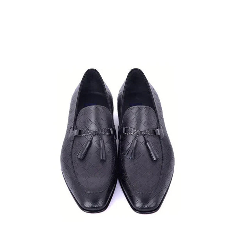 Tassel Trimmed Calfskin Loafers