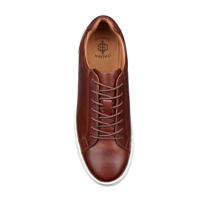 Handmade Leather Lace-Up Black Sneaker