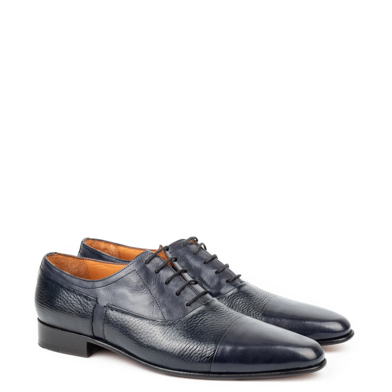 Pure Handmade Leather Textured Oxford Shoe
