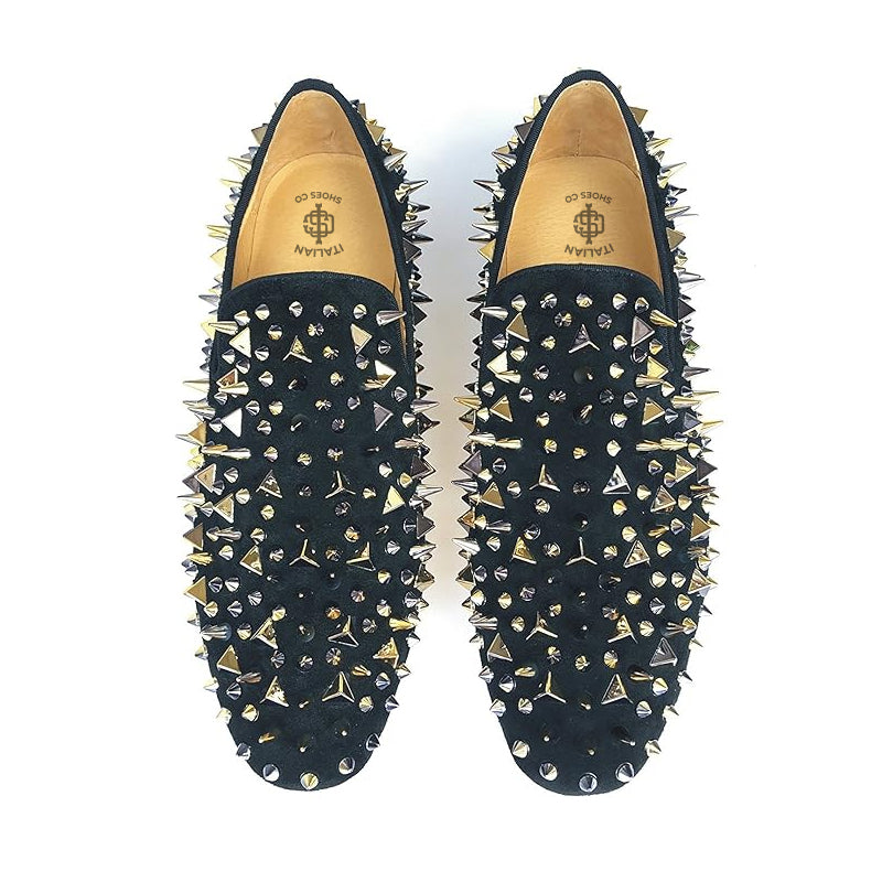 Loafer Rhinestones Rivets Prom