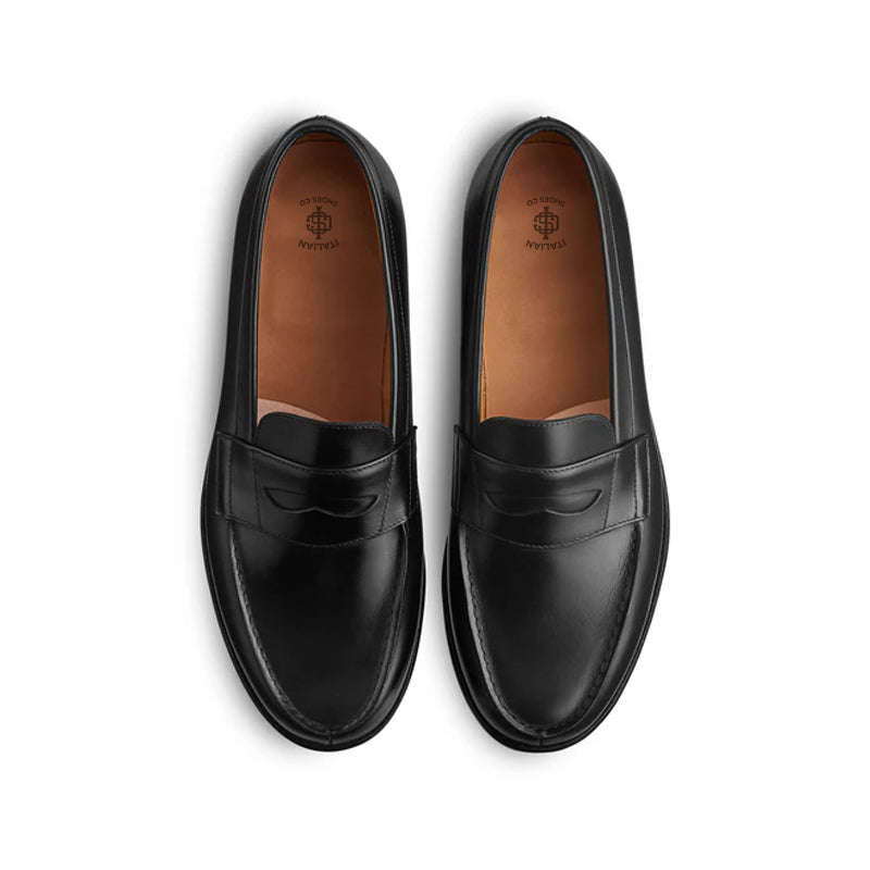 Classic Leather Blue Penny Loafer For Men