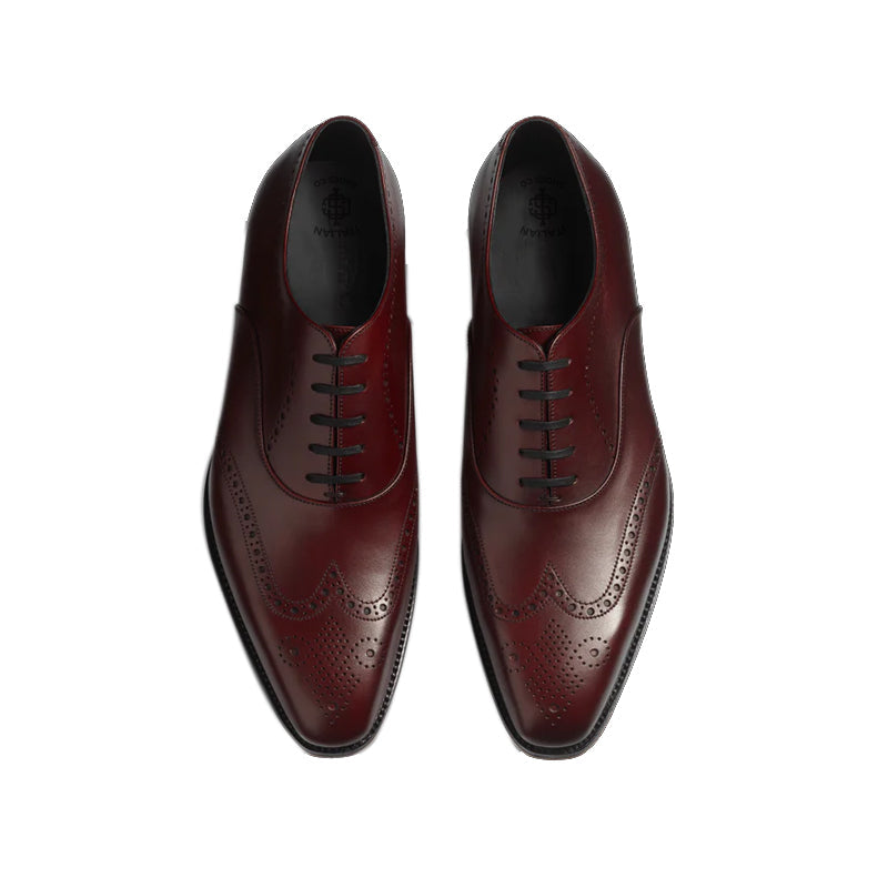 Polished Leather Classic Design Formal Oxford Shoes