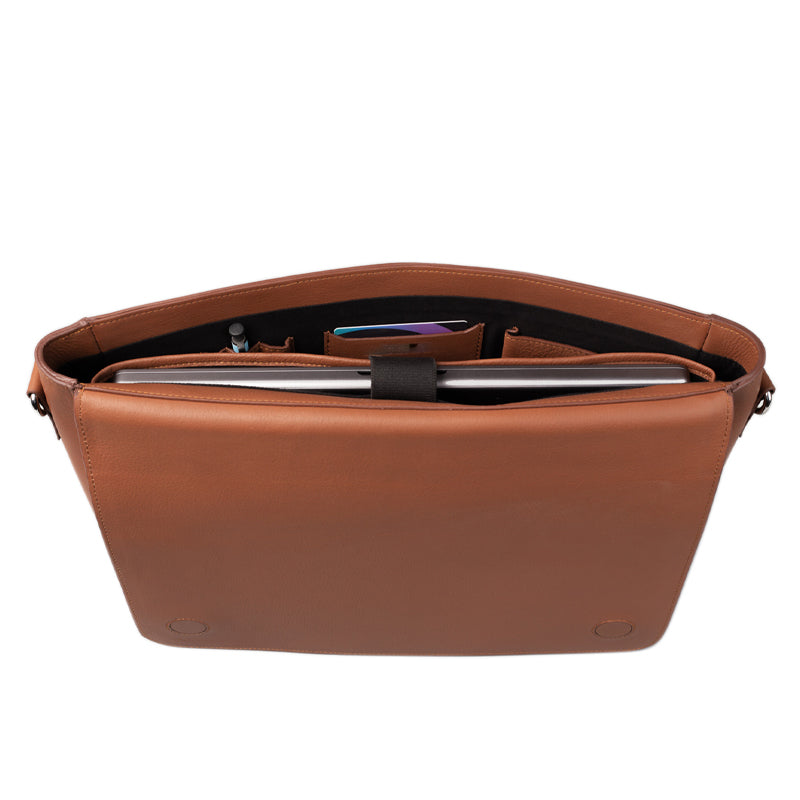 Carismatico Leather Messenger Black Bag For Men