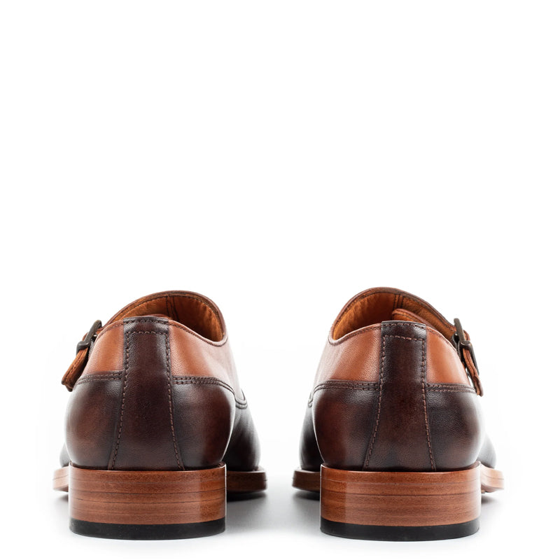 Danube Leather Single Monk Strap Shoe Tan and