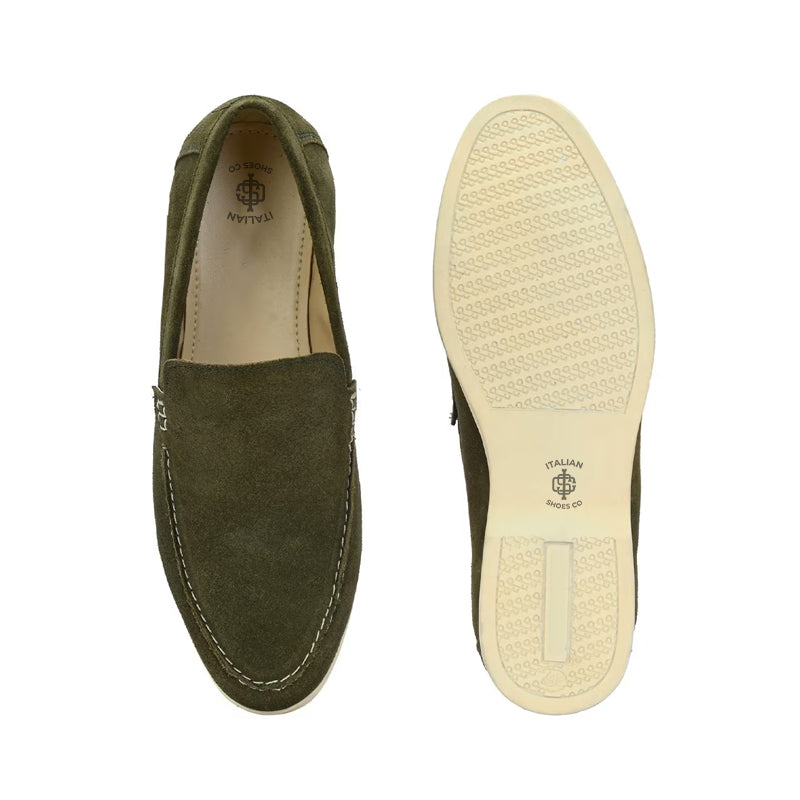 Suede Leather Moccasin Loafer Shoe For men