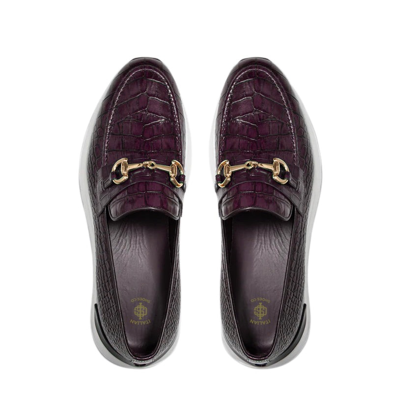 Crocodile Leather Loafer Men s Shoe