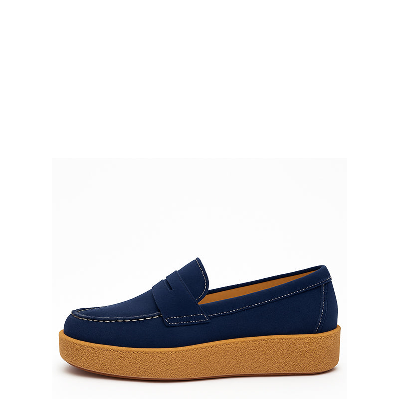 Men Suede Round Toe Loafer