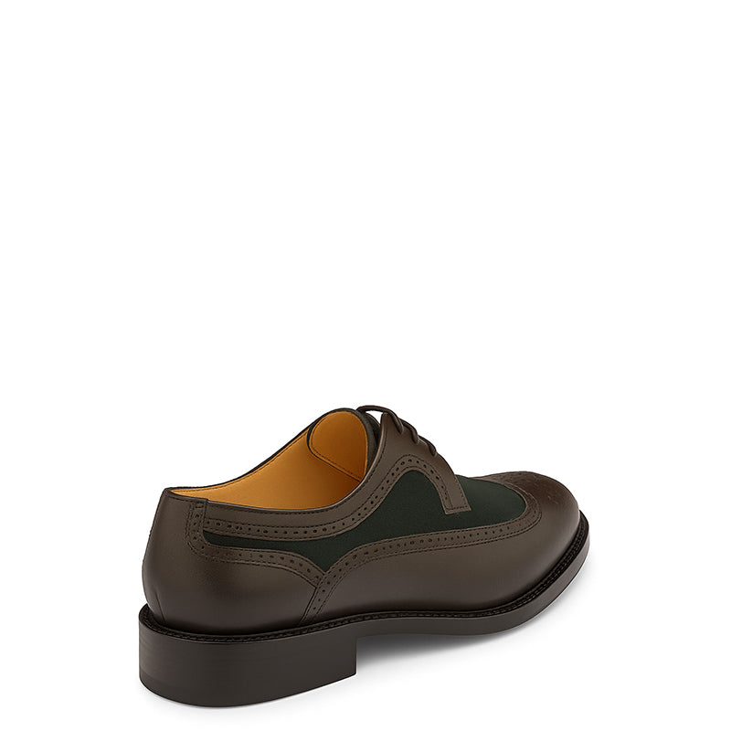 Men s Wingtip Duo Texture Lace up Brogues