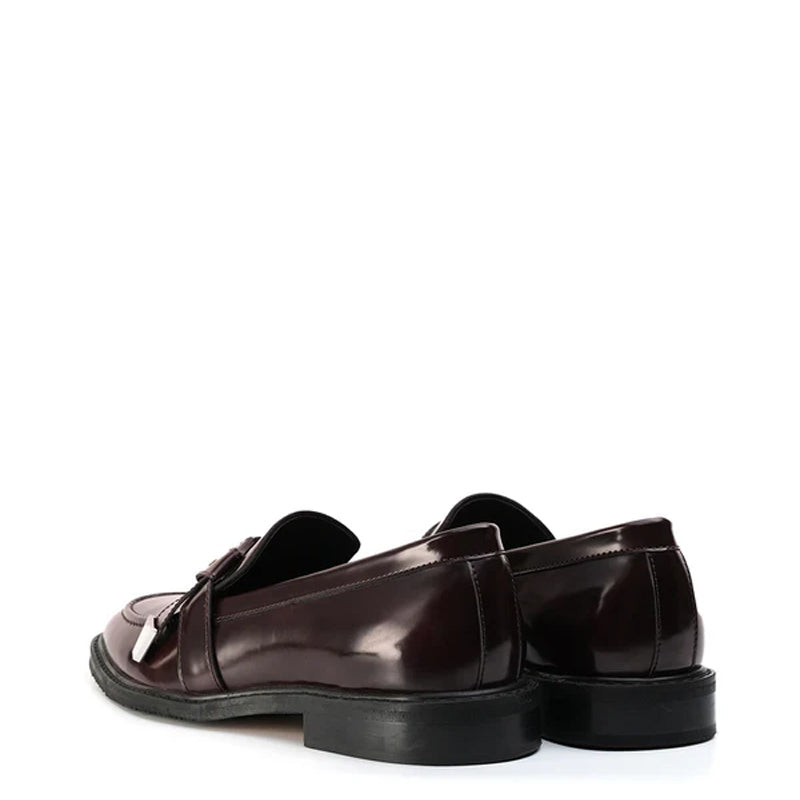 Men Slip On Polished Leather Formal Black Loafer