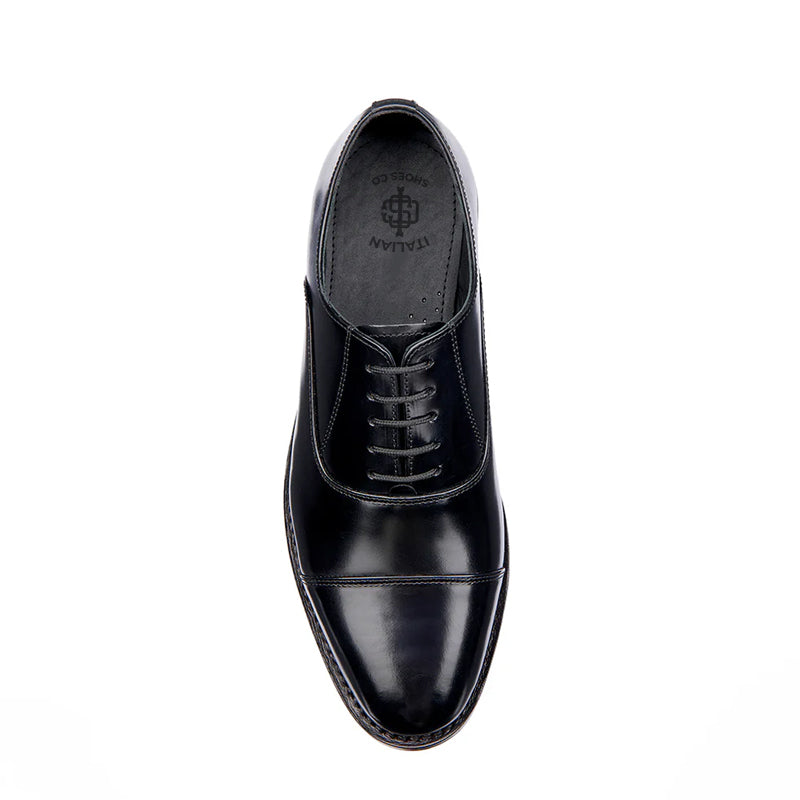 Classic Design Leather Cap Toe Oxford Shoes