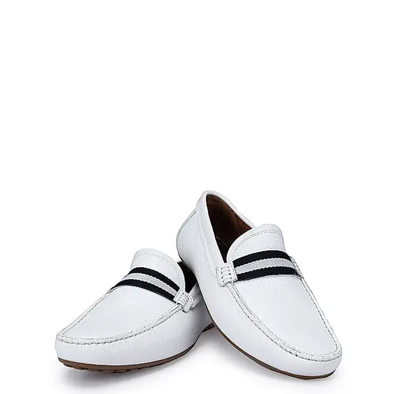 Premium Handmade Leather Moccasins Formal Grey Loafer
