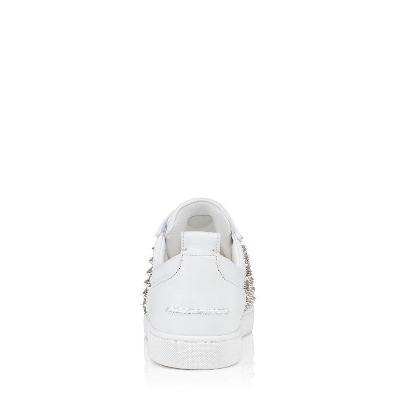 Men Casual Leather Lace-Up White Sneaker