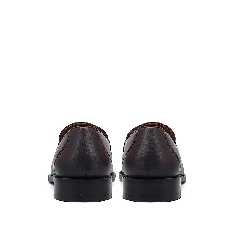 Pure Solid Leather Tassel Tan Loafer