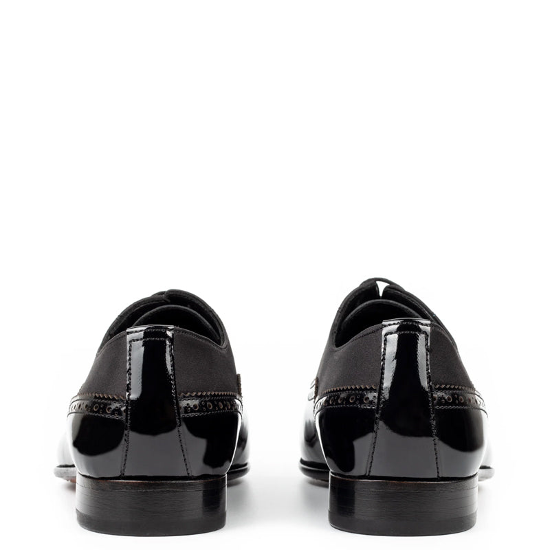Men Patent Shiny Leather Handmade Oxford Shoe