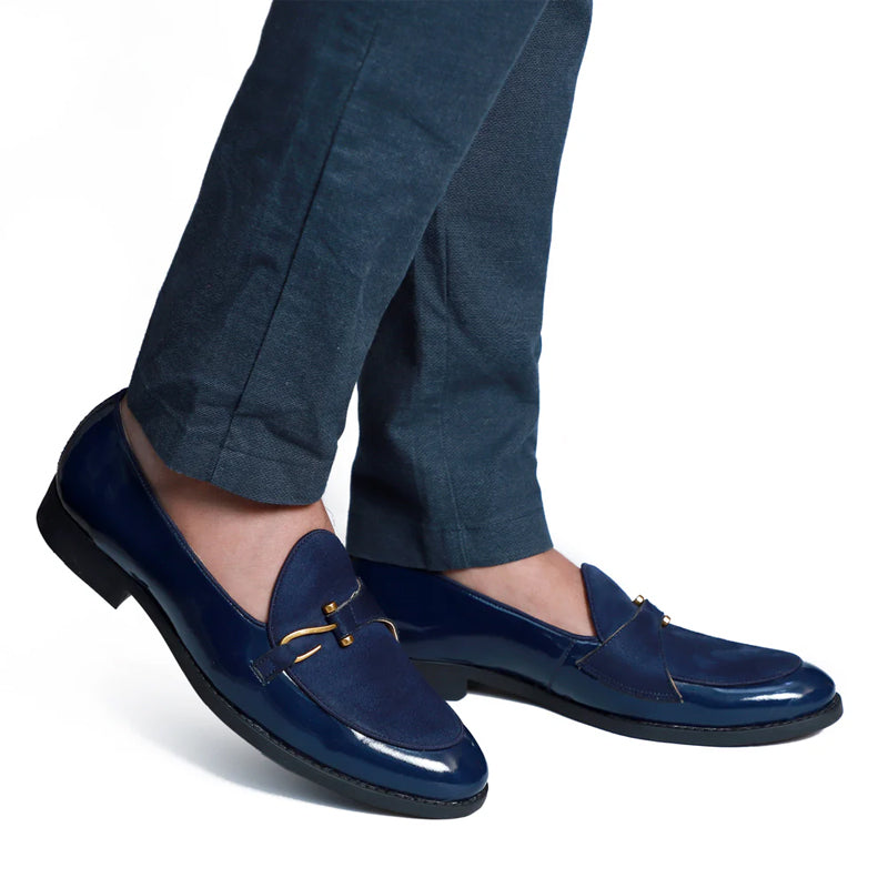 Patent Handmade Leather Black Loafer For Men