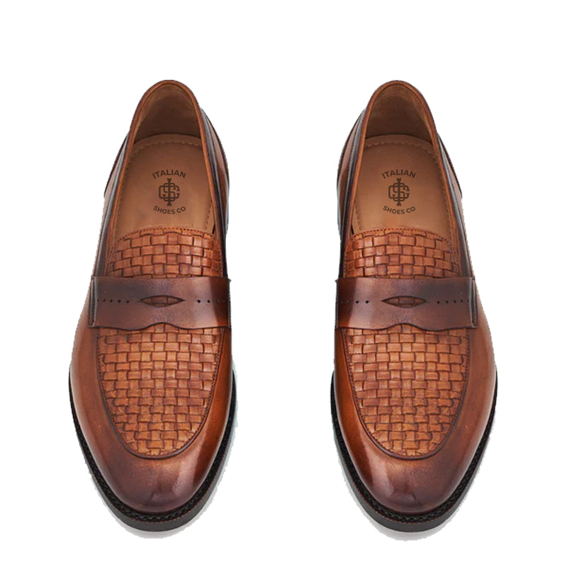 Leather Stacked Loafers for Man