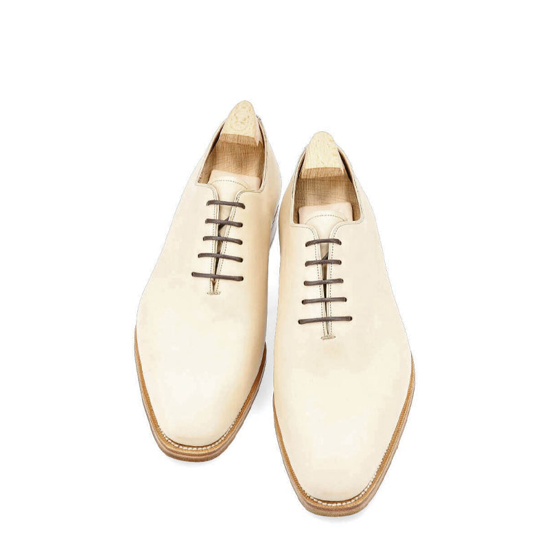 Plain Wholecut Solid Leather Oxford Shoe