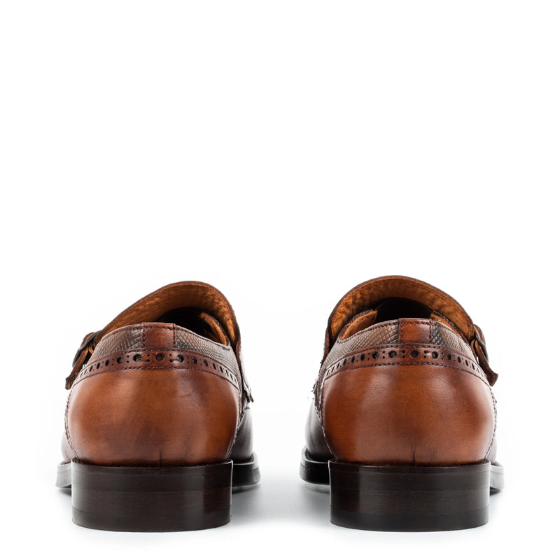 Luxury Design Leather Stylish Double Monk Shoe