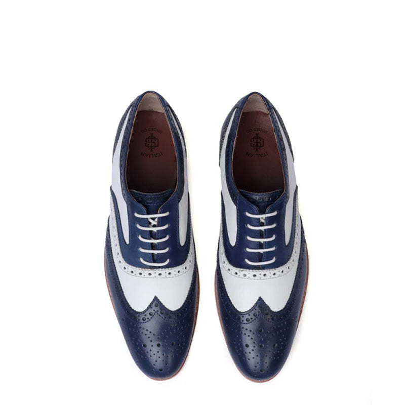 Men Chic Dual Tone Lace Up Oxford Shoes