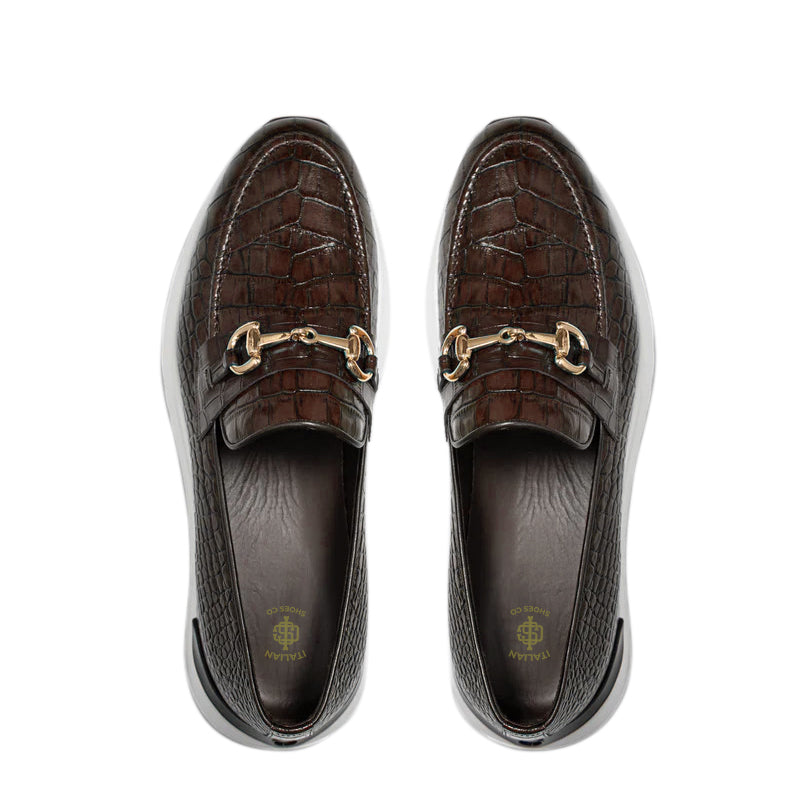 Crocodile Leather Loafer Men s Shoe