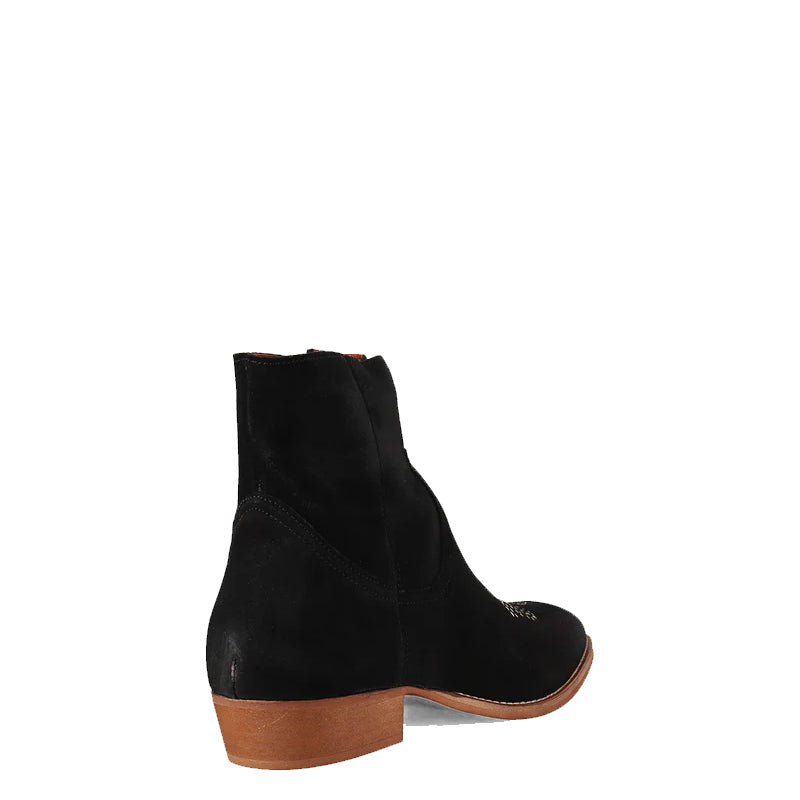 Men Suede Leather Side Zipper Boots