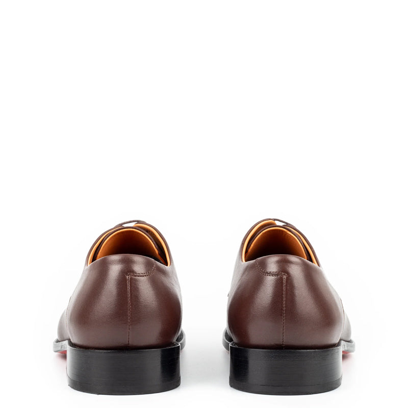 Polished Plain Italian Leather Derby Shoe