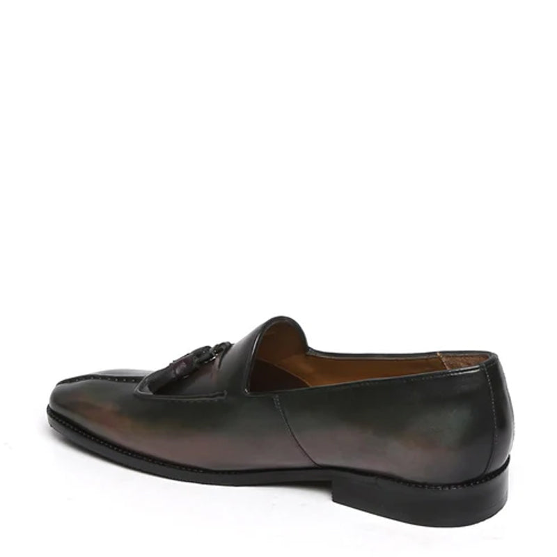 Handmade Leather Slip-On Formal Red Tassel Loafer
