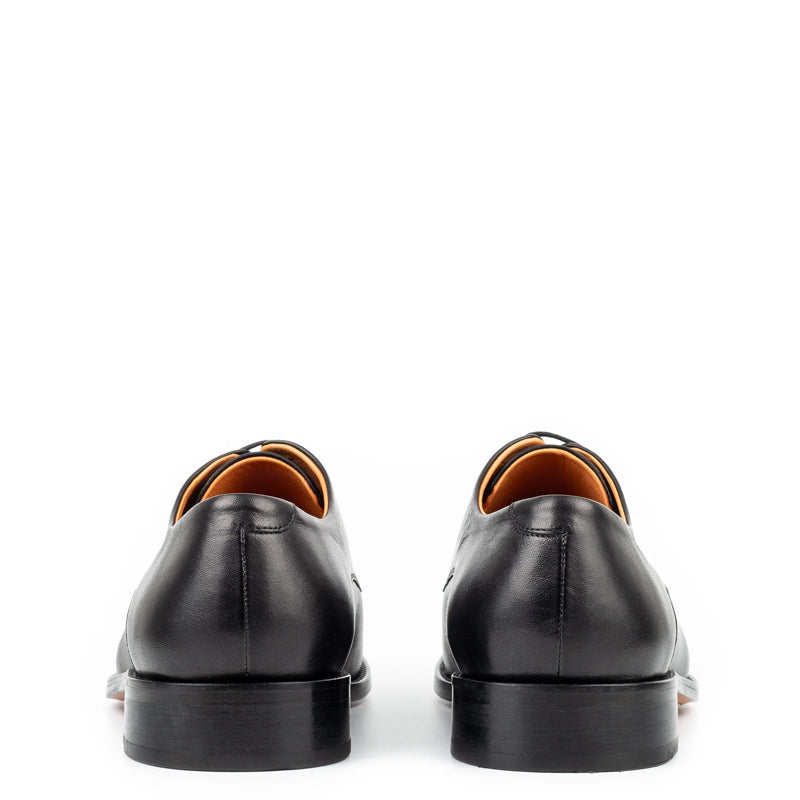 Polished Plain Italian Leather Derby Shoe