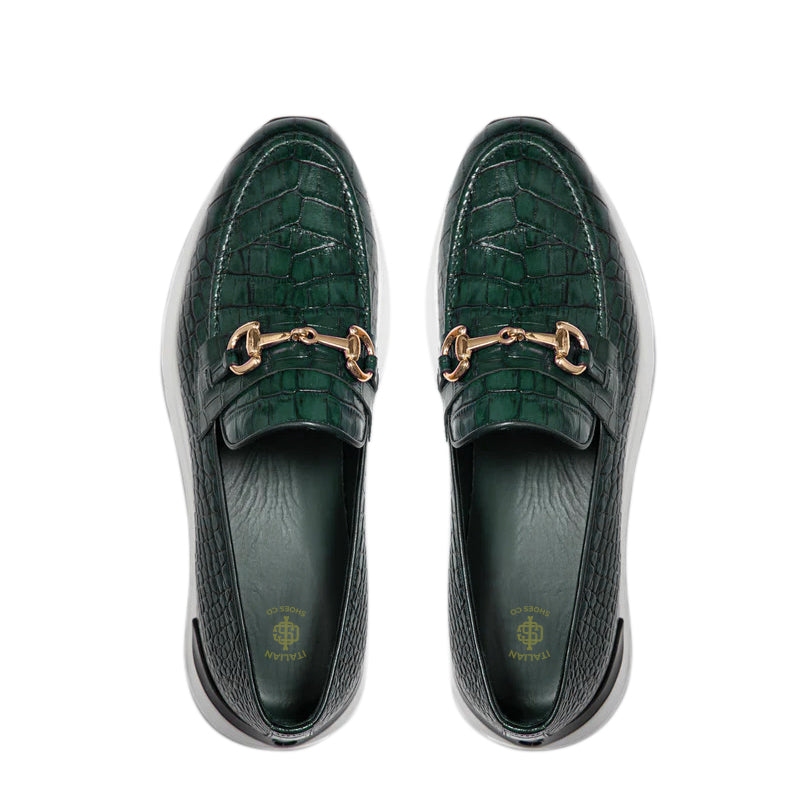 Crocodile Leather Loafer Men s Shoe