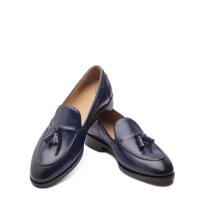 Classic Handmade Solid Leather Tassel Loafer Tan