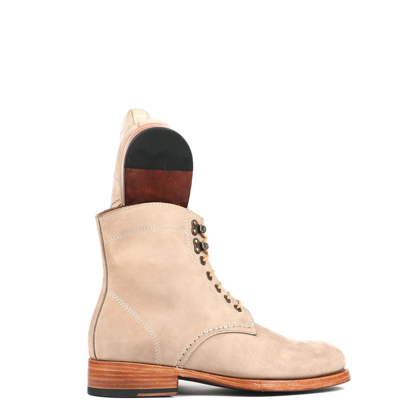 Handmade Lace Up Leather Ankle Boots For Men